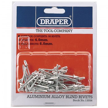 Blind Rivets, 4 x 5.6mm (50 Piece) Blind Rivets, 4 x 5.6mm (50 Piece)