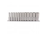 Deep Socket Set on Metal Rail, 1/2&rdquo; Sq. Dr. (12 Piece)
