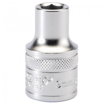 6 Point Metric Socket, 1/2&rdquo; Sq. Dr., 9mm