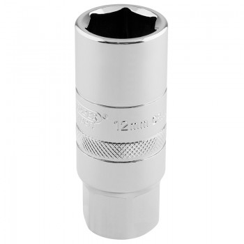 12mm Thread 6 Point Spark Plug Socket, 1/2&rdquo; Sq. Dr., 18mm