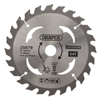 TCT Cordless Construction Circular Saw Blade for Wood & Composites, 165 x 20mm, 24T TCT Cordless Construction Circular Saw Blade for Wood & Composites, 165 x 20mm, 24T