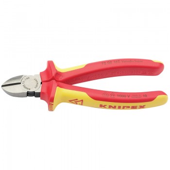 Knipex 70 08 160UKSBE VDE Fully Insulated Diagonal Side Cutters, 160mm Knipex 70 08 160UKSBE VDE Fully Insulated Diagonal Side Cutters, 160mm