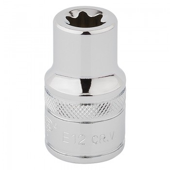 Draper TX-STAR® Socket, 1/2&rdquo; Sq. Dr., E12