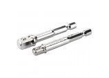 1/4&rdquo; Hex. Socket Drive Adaptor Set, 1 x 1/4&rdquo; Sq. Dr., 1 x 3/8&rdquo; Sq. Dr.