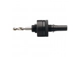 Locking Hex. Shank Holesaw Arbor with HSS Pilot Drill for Holesaws 32 - 210mm, 7/16” Thread