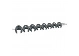 Metric Crow Foot Spanner Set on a Metal Rail, 3/8” Sq. Dr. (8 Piece)