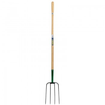 4 Prong Manure Fork with Wood Shaft 4 Prong Manure Fork with Wood Shaft