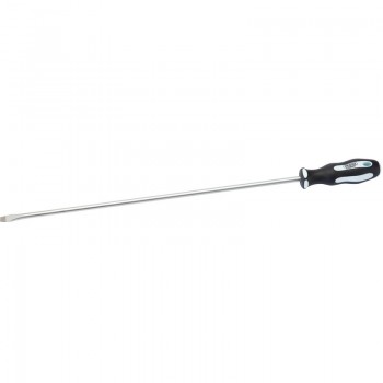 Plain Slot Extra Long Reach Soft Grip Screwdriver, 8 x 450mm