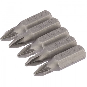 PZ Type Insert Bit, No.1 x 25mm, 1/4” Hex (Pack of 5) PZ Type Insert Bit, No.1 x 25mm, 1/4” Hex (Pack of 5)