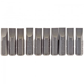 Plain Slot Insert Bit, 6.5mm, 1/4” Hex, 25mm Long (Pack of 10) Plain Slot Insert Bit, 6.5mm, 1/4” Hex, 25mm Long (Pack of 10)