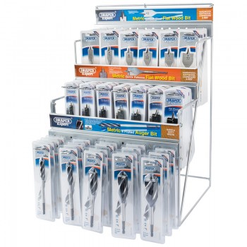 Assorted Metric Auger and Flat Wood Bit Merchandiser (123 Piece)