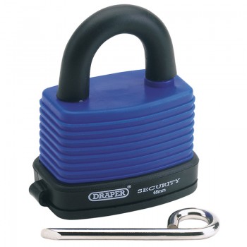 Resettable 4 Number Combination Laminated Steel Padlock and Bumper, 48mm Resettable 4 Number Combination Laminated Steel Padlock and Bumper, 48mm