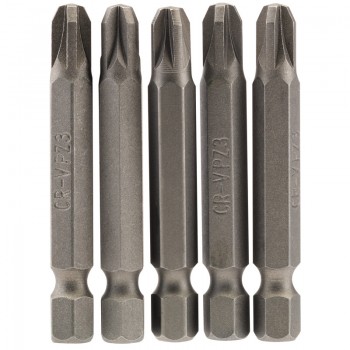 PZ Type Insert Bit, 1/4” Hex, 50mm Long, No.3 (Pack of 5) PZ Type Insert Bit, 1/4” Hex, 50mm Long, No.3 (Pack of 5)