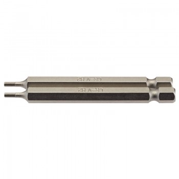 Hexagonal Insert Bit, 2mm, 1/4&rdquo; Hex, 75mm Long (Pack of 2)