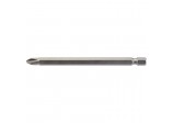 Cross Slot Insert Bit, 1/4&rdquo; Hex, 100mm Long, No.2 (Pack of 1)
