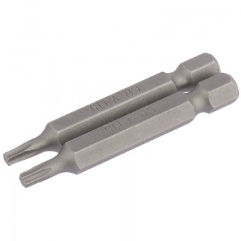 Draper TX-STAR® Insert Bit, 1/4&rdquo; Hex, 50mm Long, T15 (Pack of 2)