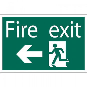 Fire Exit Arrow Left’ Safety Sign Fire Exit Arrow Left’ Safety Sign