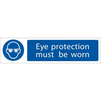 Eye Protection’ Mandatory Sign, 200 x 50mm Eye Protection’ Mandatory Sign, 200 x 50mm