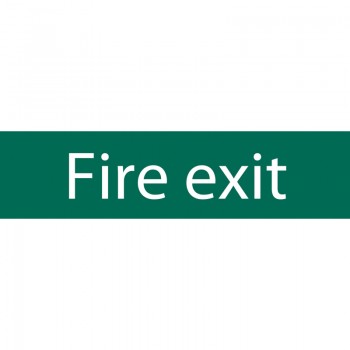 Fire Exit’ Safety Sign, 200 x 50mm Fire Exit’ Safety Sign, 200 x 50mm