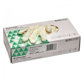 Latex Gloves, Size Large, White (Box of 100) Latex Gloves, Size Large, White (Box of 100)