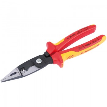 Knipex 13 88 200UKSBE Fully Insulated Electricians Universal Installation Pliers, 200mm Knipex 13 88 200UKSBE Fully Insulated Electricians Universal Installation Pliers, 200mm