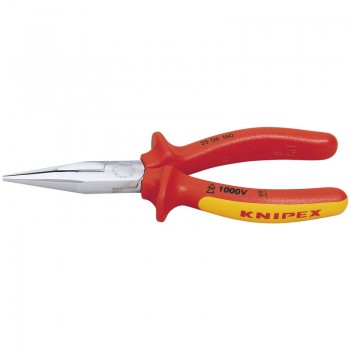 Knipex 25 06 160 SBE Fully Insulated Long Nose Pliers, 160mm Knipex 25 06 160 SBE Fully Insulated Long Nose Pliers, 160mm