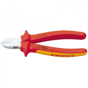 Knipex 70 06 160 SBE Fully Insulated Diagonal Side Cutter, 160mm Knipex 70 06 160 SBE Fully Insulated Diagonal Side Cutter, 160mm