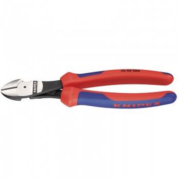Knipex 74 02 200 High Leverage Diagonal Side Cutter with Comfort Grip Handles, 200mm
