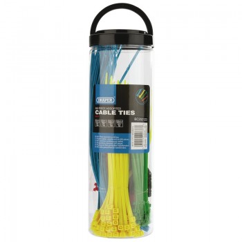 Assorted Coloured Nylon Cable Tie Pack (650 Piece)
