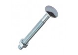 Carriage Bolts Nuts Zp, Pack of 4 - M6x50