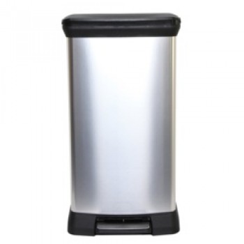 Deco Black & Silver Pedal Bin - 50L Deco Black & Silver Pedal Bin - 50L