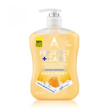 Protect + Care Anti Bacterial Handwash - 650ml Milk & Honey Protect + Care Anti Bacterial Handwash - 650ml Milk & Honey