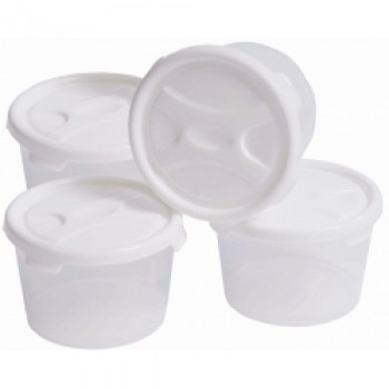 Handy Pots Food Storage Set White - Pack 4 Handy Pots Food Storage Set White - Pack 4