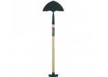 Carbon Steel Edging Iron - Length: 92cm. Wooden Handle Length: 61cm