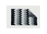 Grey & White Patterned Bathroom Mat - Patterned Textile Bath Mats/Grey White