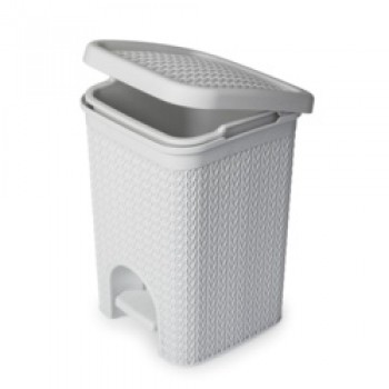 Lace Design Pedal Bin 5L - White