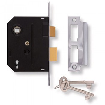 2 Lever Mortice Lock - Polished Brass Finish 2.5 2 Lever Mortice Lock - Polished Brass Finish 2.5