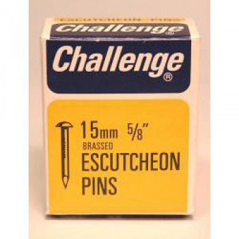 Escutcheon Pins - Brass Plated (Box Pack) - 15mm Escutcheon Pins - Brass Plated (Box Pack) - 15mm