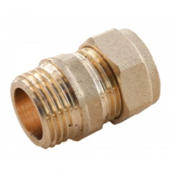 Compression Straight Connector - Male - 15mm x 1/2 MI Compression Straight Connector - Male - 15mm x 1/2 MI