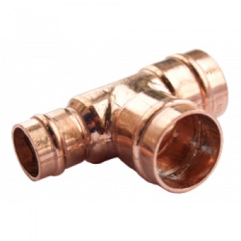Pre Soldered Reducing Tee - 22mm x 22mm x 15mm (Centre)