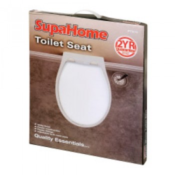 Plastic White Toilet Seat
